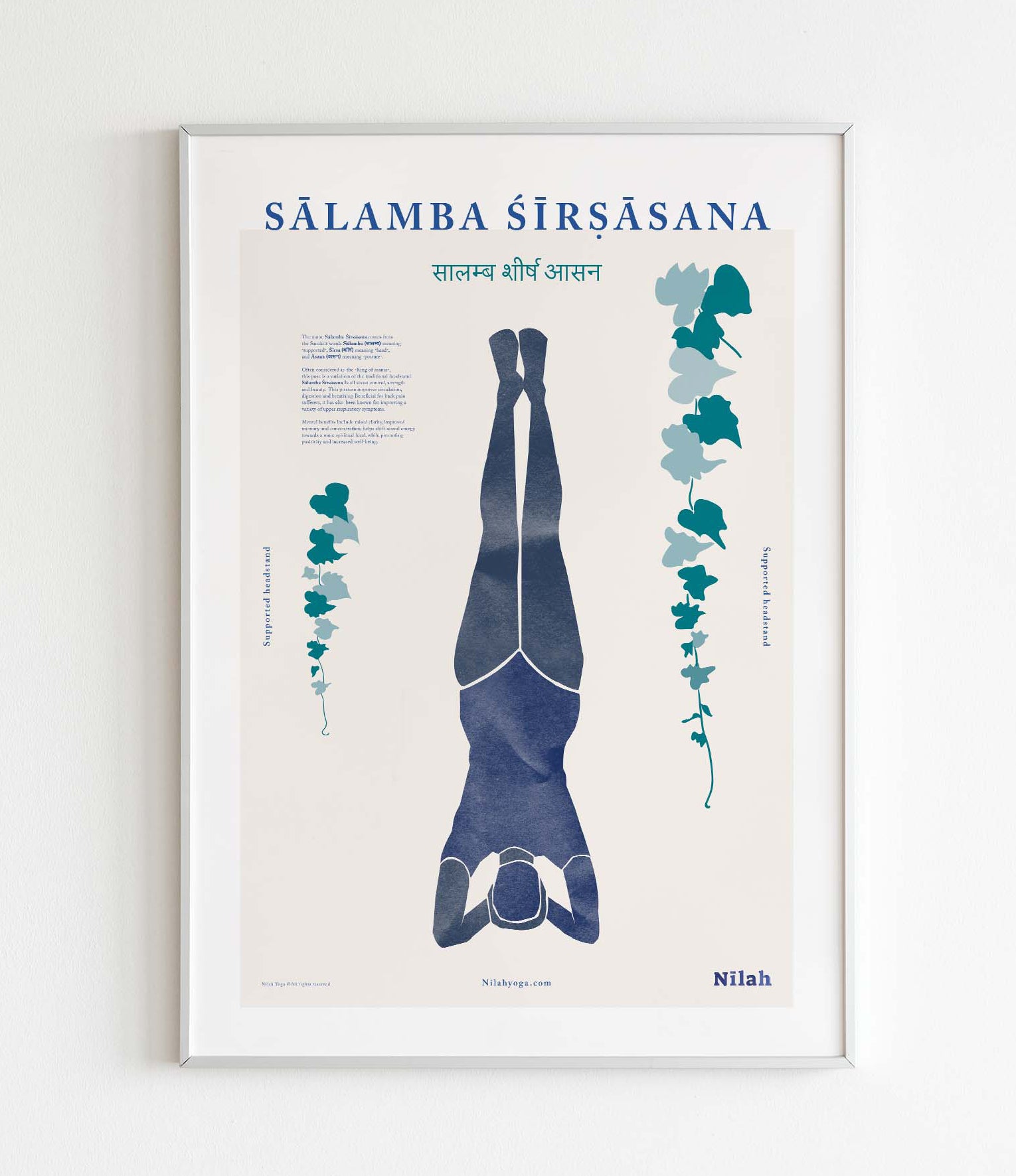 Salamba sirsasana print / פוסטר עמידת ראש
